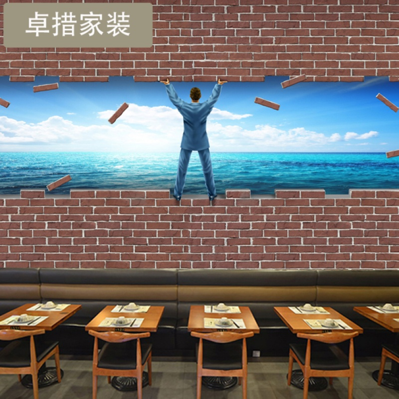 3d个性墙砖金属壁画机械齿轮工业风墙纸酒吧KTV咖啡厅背景壁纸壹德壹