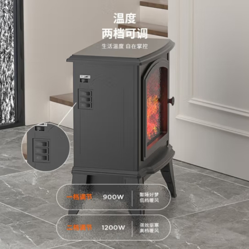 西屋(WESTINGHOUSE) WTH-720 家用取暖器速热电暖器仿真火焰版 3D火焰-机身防烫