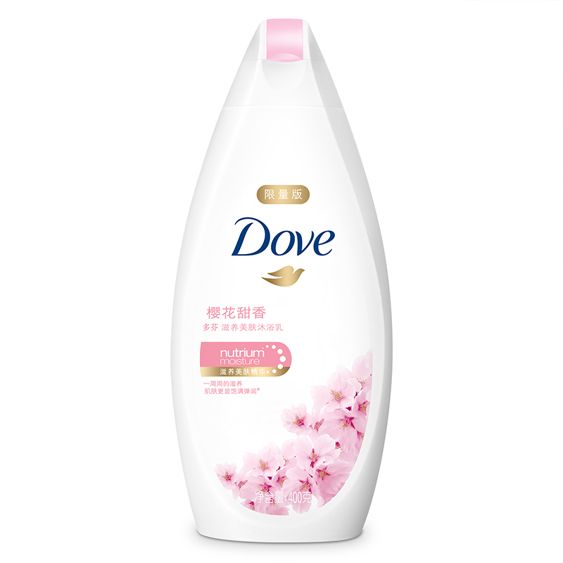 多芬(Dove)沐浴露 樱花甜香 滋养美肤沐浴乳400g[联合利华]高清大图