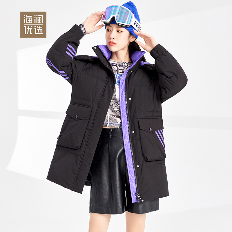 中长款羽绒服女士时尚休闲加厚保暖外套