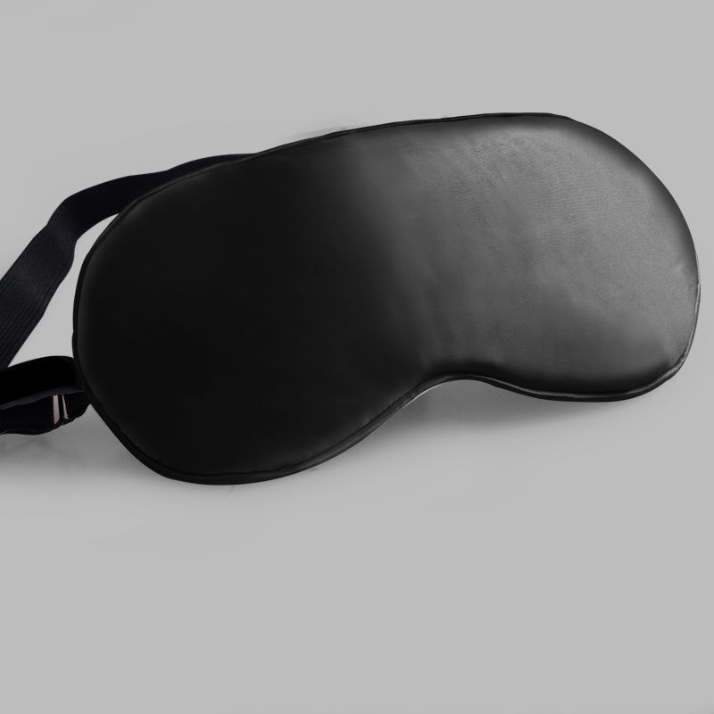 真丝眼罩男女学生蒸汽热敷usb充电睡眠遮光去眼袋去黑眼圈 [经典黑色]