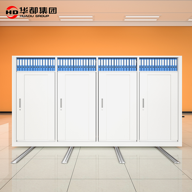 华都HDM-915 手动品质防磁密集架华都智能密集架RFID电动密集柜手摇财务凭证架文件资料档案架智慧库房高清大图