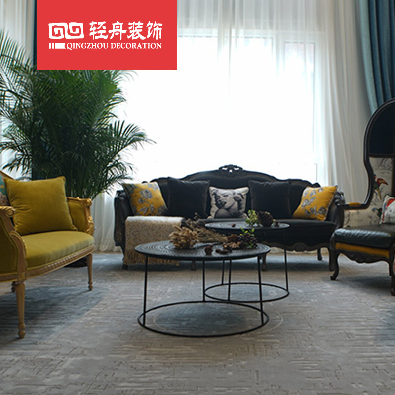 轻舟装饰北京家装公司/室内设计全案装修/主材施工效果图/平层复式别墅加建全包装修/混搭风格