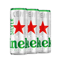 喜力星银(Heineken Silver)啤酒纤体听330ml*24罐/箱