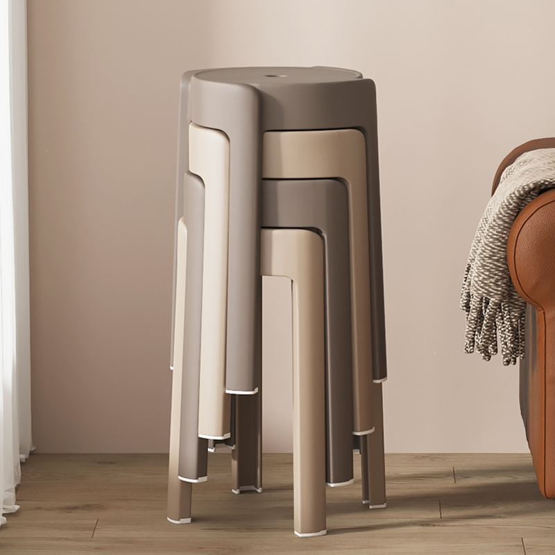 藤印象塑料凳子可叠放家用现代简约加厚高胶凳餐桌备用风车凳子旋风