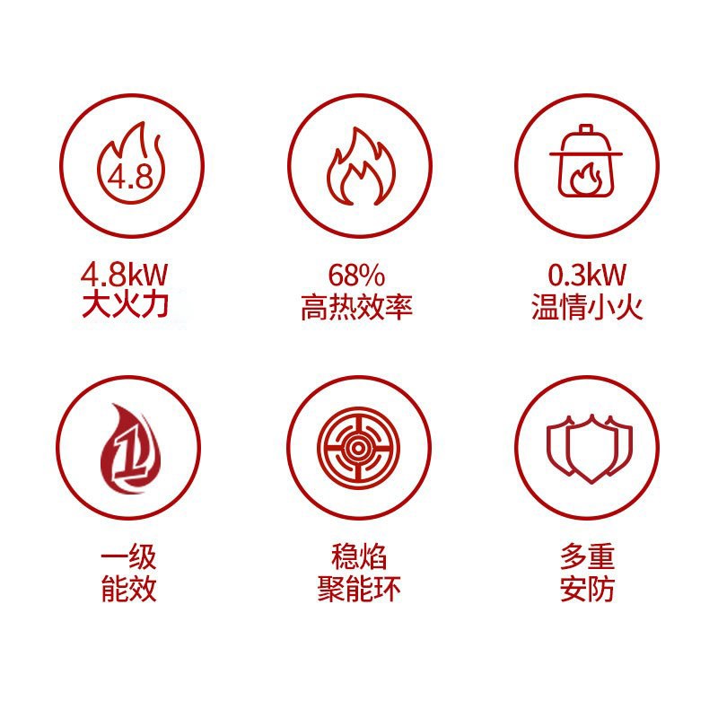 德意(DE&E)A6系列22立方大吸力 电热自清洁 挥手智控抽油烟机烟灶套装865Pro+772G(需液化气详询客服)