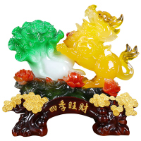 四季旺财貔貅摆件招财聚财白菜玄关客厅高档装饰办公室桌开业礼物
