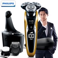 飞利浦（Philips）电动剃须刀 充电式三刀头全身水洗刮胡刀 荷兰进口 限量版 24K黄金刮胡刀 S9988/68