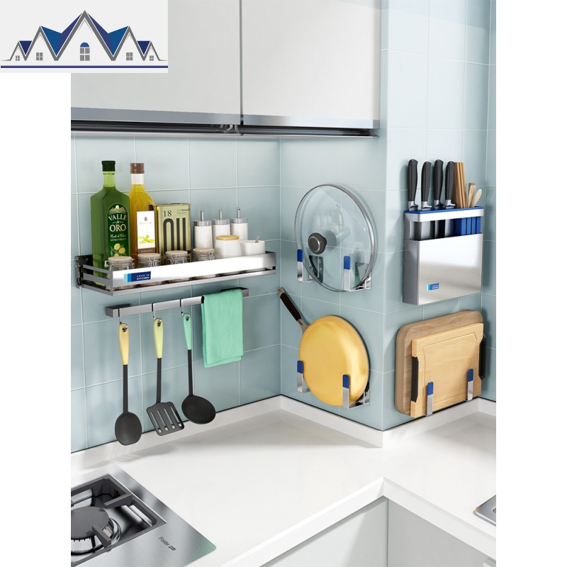 厨房置物架壁挂式菜板架墙上免打孔砧板案板架刀架刀具调料收纳架_2_332高清大图