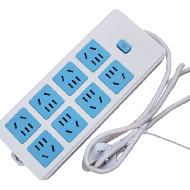 杰储 GS-207 总控8位5米 插排 (计价单位:个) 蓝白色高清大图