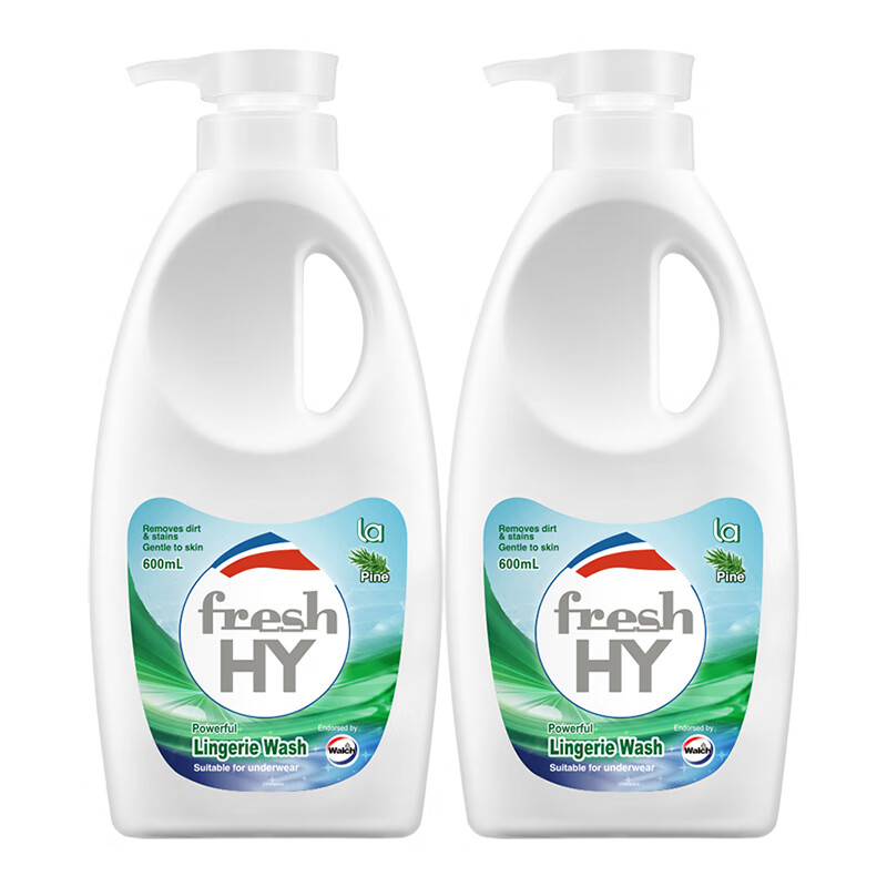 威露士 清可新松木内衣净 600ml*2 内衣内裤洗衣液清洗液