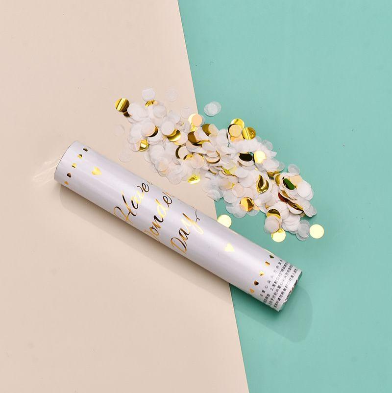 礼炮结婚专用婚庆用品大全花瓣雨婚礼乔迁开业结婚礼花筒喜庆--白色30cm--1根