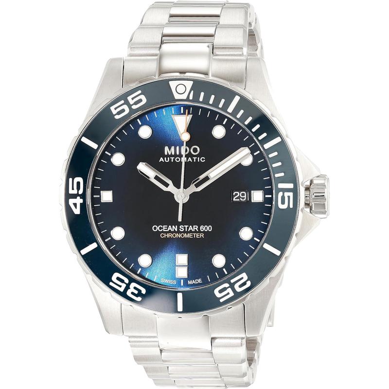 Mido/美度瑞士自动机械潜水表男款深海探索米防水蓝盘陶瓷圈硅游高清大图