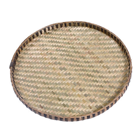 竹制品竹筛竹编簸箕无孔无孔竹扁竹簸箕园纯手工|27cm