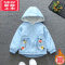 可莉允女童秋冬装2022新款韩版宝宝童装洋气加绒外套中大童儿童加厚风衣棉服
