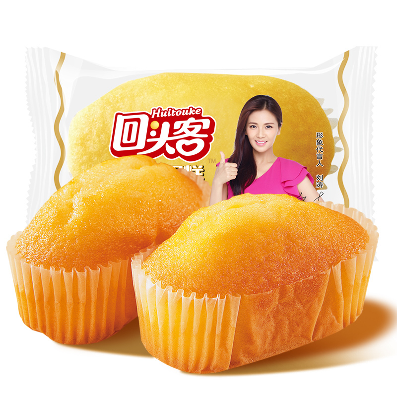 回头客 欧式蛋糕 香橙味500g 面包早餐食品糕点点心休闲办公零食品 Huitouke