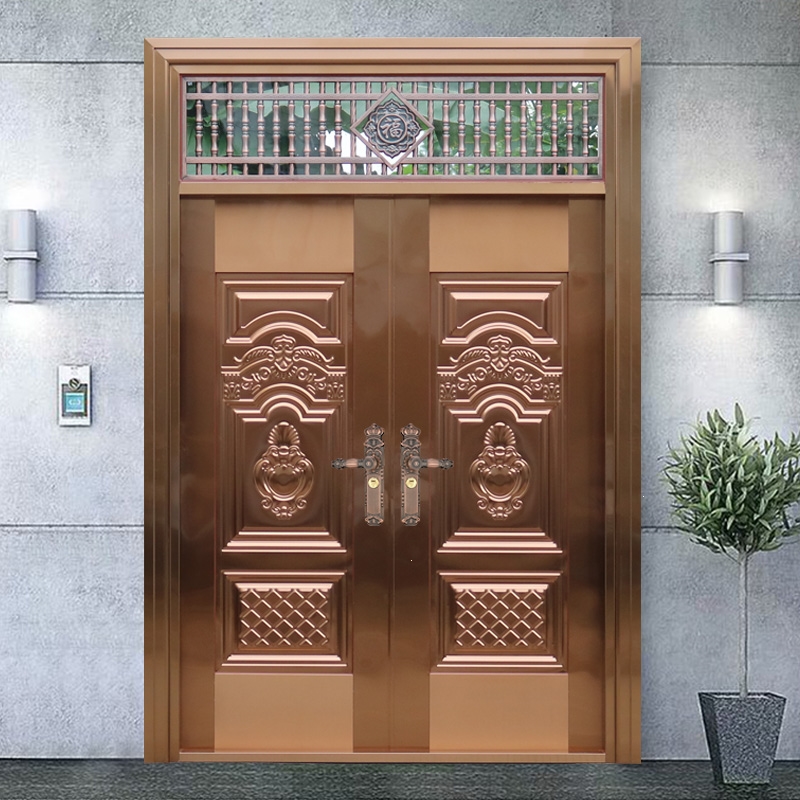 古达定制不锈钢门双开农村别墅大门佛山自建房户外进户入户加厚304