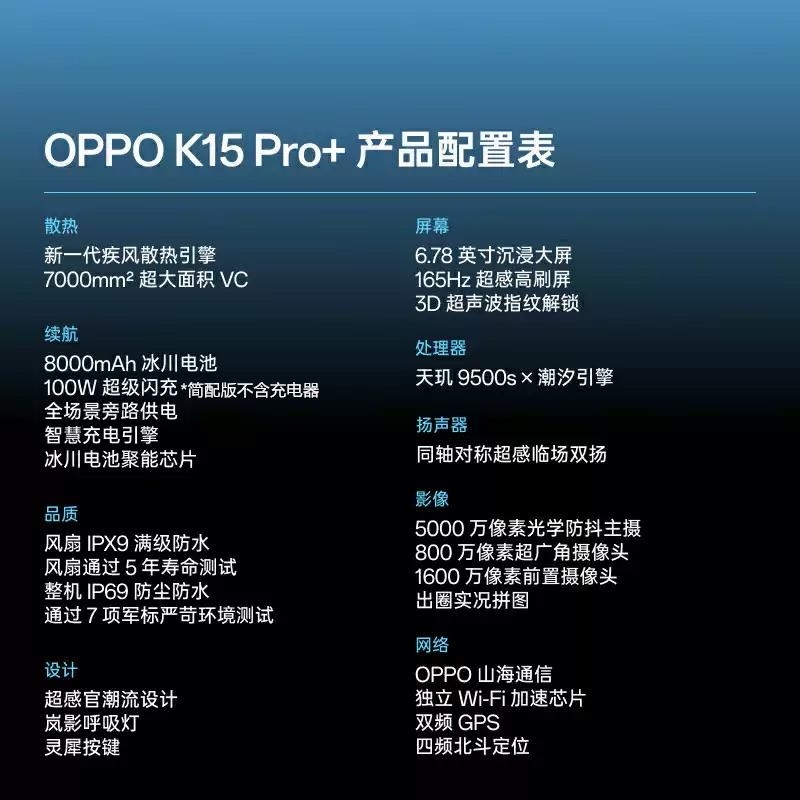 [全新]OPPO K15 Pro+ 12+256GB 简装版 光尘粉 风扇散热 天玑9500s芯 8000mAh大毫安高清大图