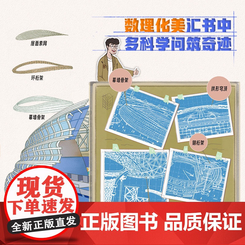 奇迹的诞生 超级建筑科学绘本 全5册 中国力量 建筑 儿童科普 鸟巢水立方 冰丝带 大兴机场 火神山医院 上海中心大厦高清大图