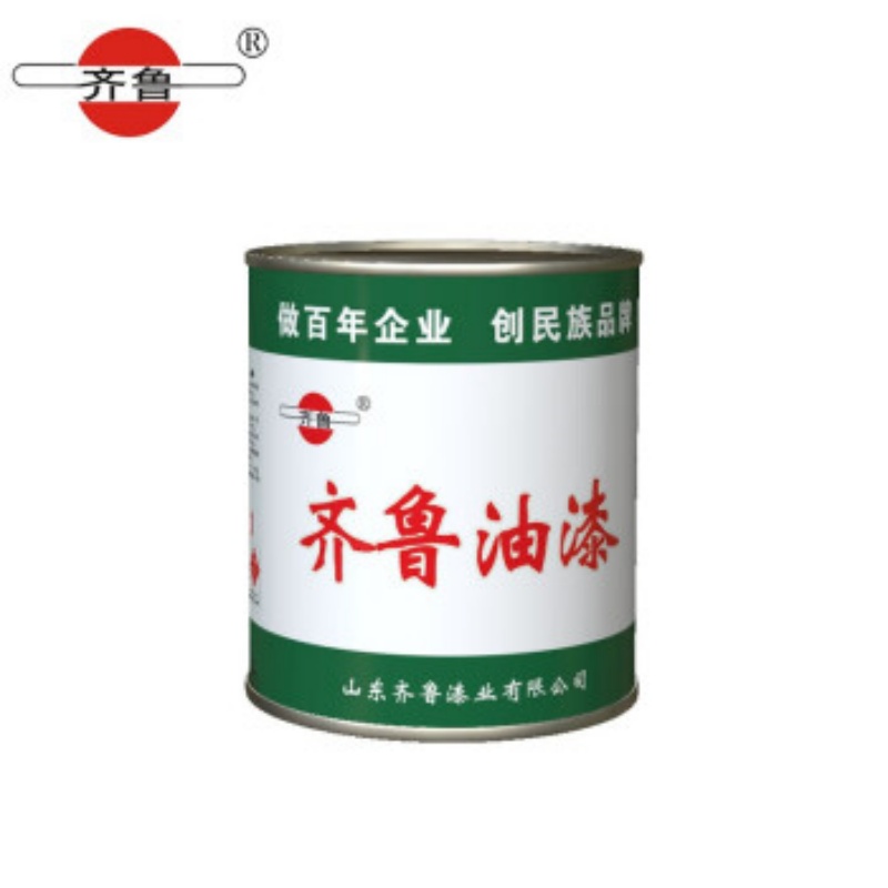 齐鲁 油漆 大红醇酸调和漆 管道铁栏杆金属防锈漆木材防腐漆 大红色 2KG/桶