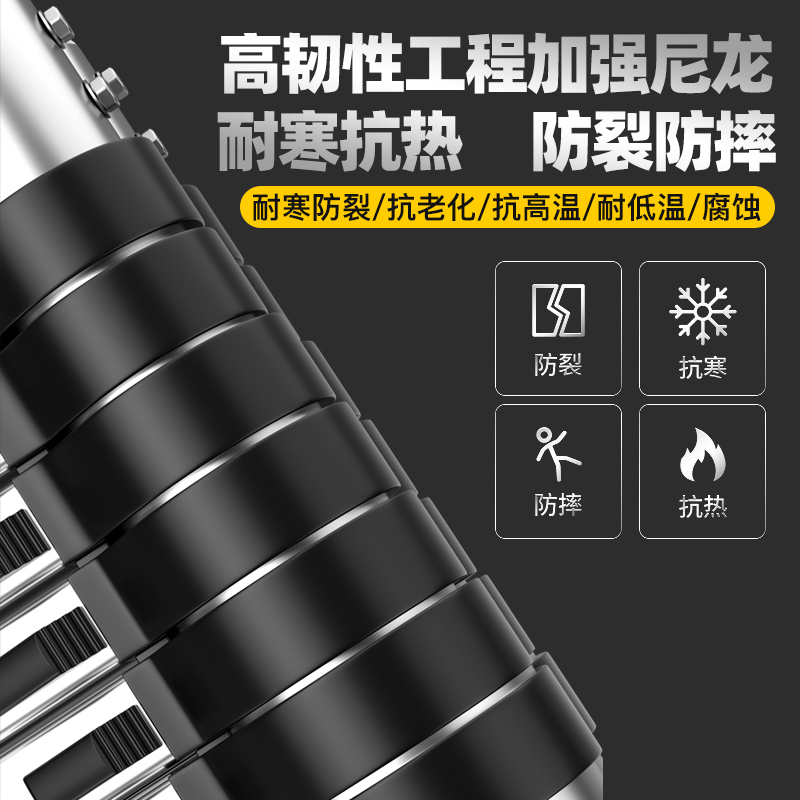 [补贴10%]铝合金伸缩梯加厚不锈钢直梯折叠人字梯升降工程楼梯便携家用梯子高清大图