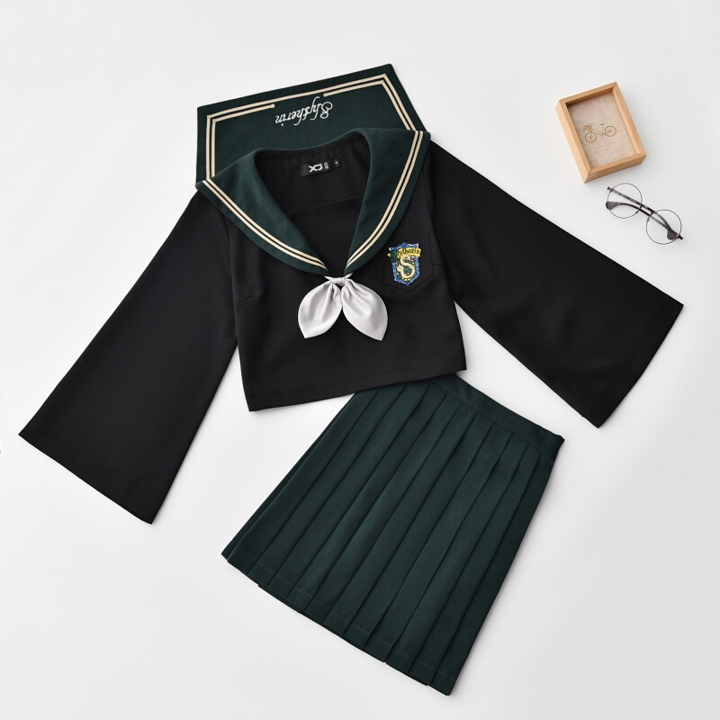 日系春秋学生jk制服cos哈利波特学院风水手服装制服百褶裙套装女fjq