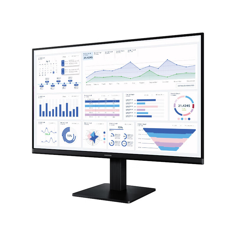 三星(SAMSUNG)1K显示器 IPS护眼办公电脑屏幕1080p高清[24英寸120Hz/IPS]S24F322GAC高清大图