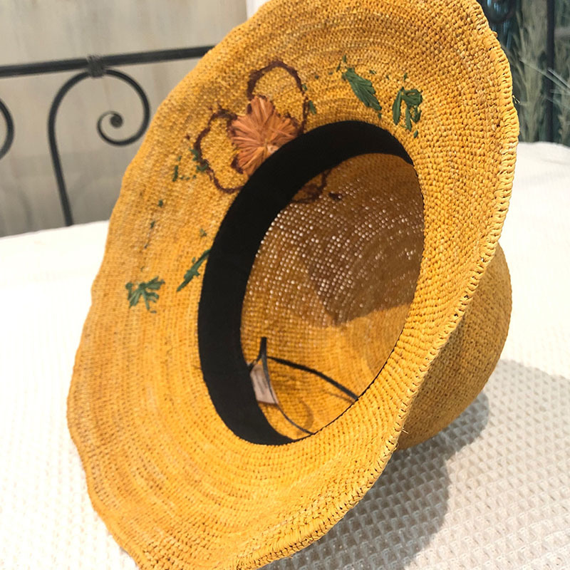 [预售]ENJOY’ME圆顶四季拉菲竹编花朵遮阳帽20夏季服饰配件新品