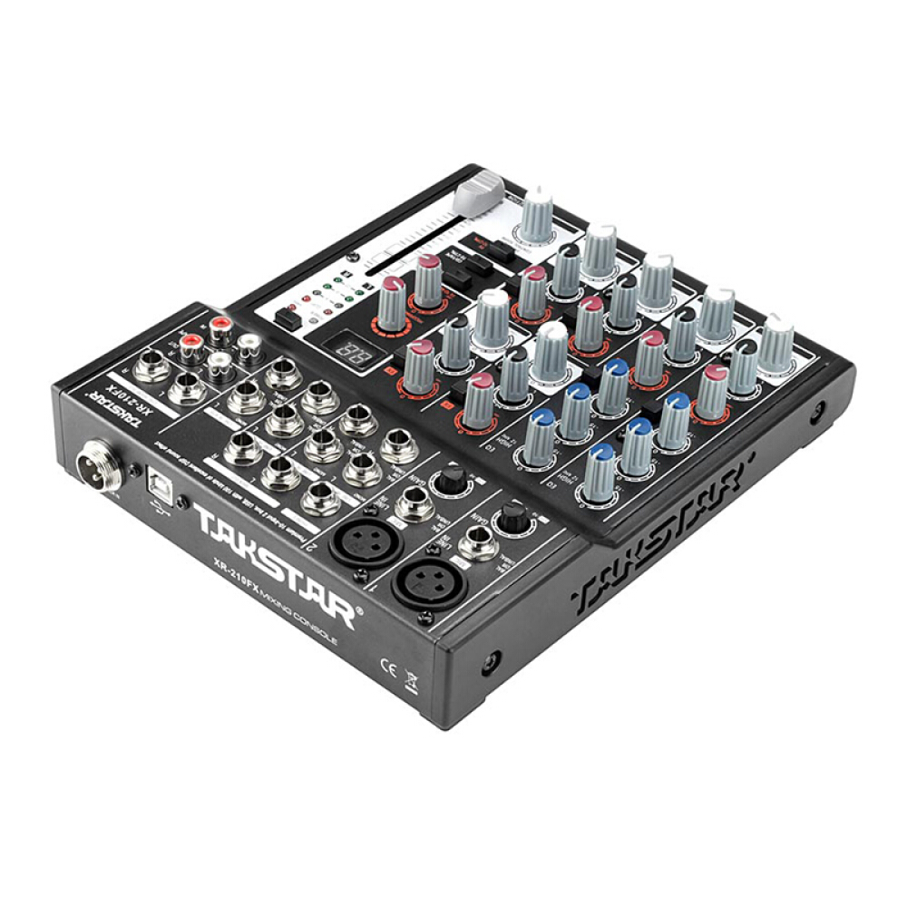 得胜(TAKSTAR)XR-210FX 十路调音台带DSP一体机 内置声卡 网络K歌电脑录音音频制作小型会议室高清大图
