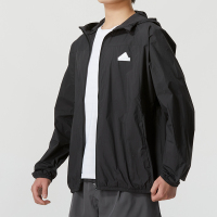 adidas阿迪达斯男装新款梭织夹克外套健身跑步运动服JI8658 ZP XL IT3940/黑色