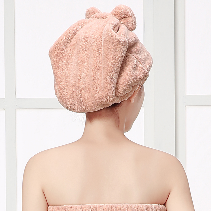 干发帽男女长发短发吸水毛巾擦头发速干包头巾三维工匠韩式束发带玫瑰