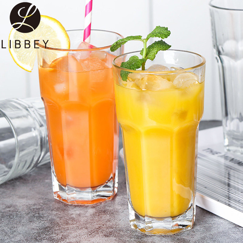 Libbey利比 高款玻璃杯子果汁啤酒威士忌杯必胜客耐热水杯355ml 两只装