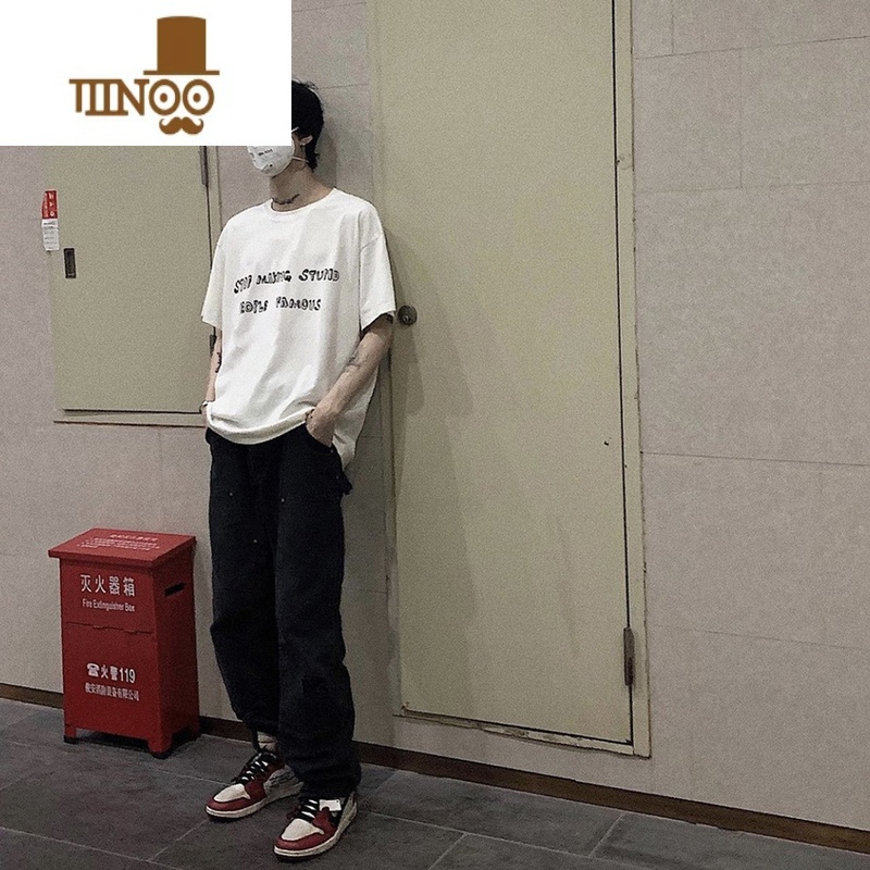 YANXU燃弟 vibe裤子 B01双膝帆布伐木裤工装裤男美式牛仔长裤cleanfi牛高清大图