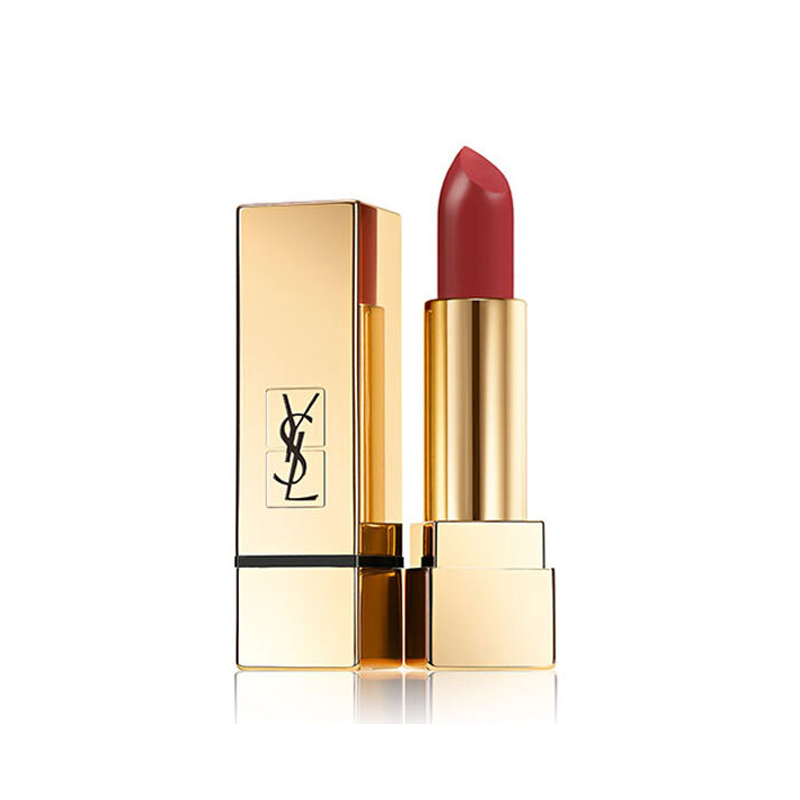 YSL圣罗兰方管口红唇膏 迷魅纯漾亮采方管口红 204#深红色 3.8g