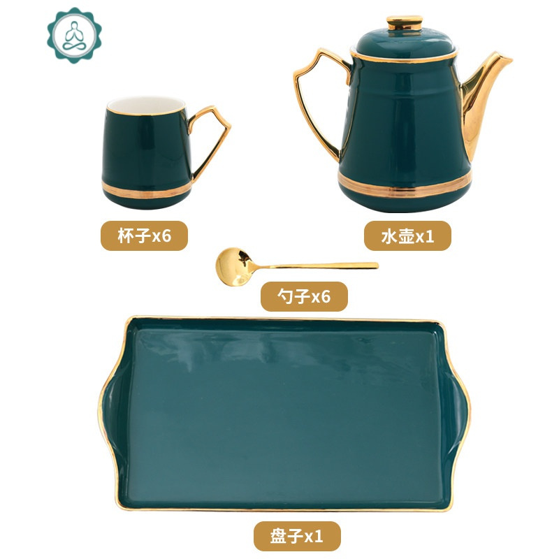 北欧创意家用陶瓷托盘欧式小下午茶具水具喝水咖啡杯碟