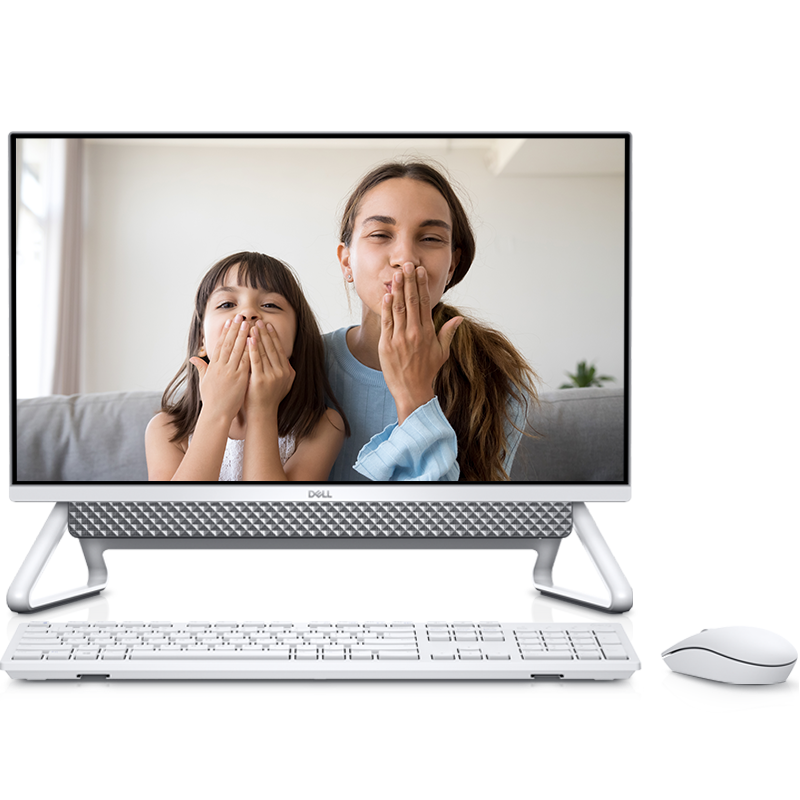Dell/戴尔 灵越5490 23.8英寸大屏一体机微边框 全新10代酷睿 i5-10210U/8GB /256G Pcie 固态 高清IPS 台机超薄台式机家用 十代办公电脑黑色