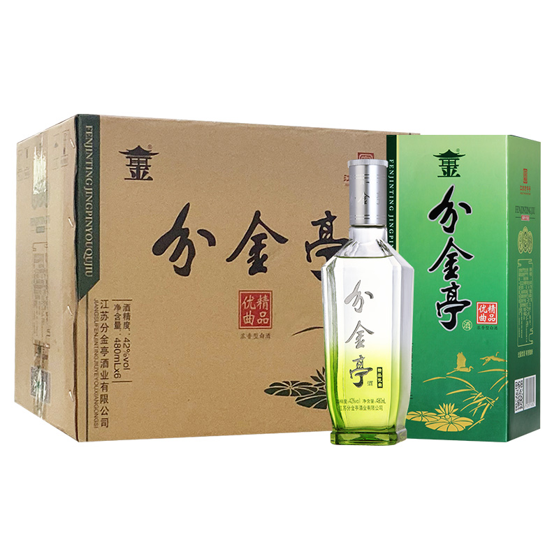 [酒厂直供] 分金亭 42度 精品优曲 浓香型白酒 480ml*6瓶 (二次包装
