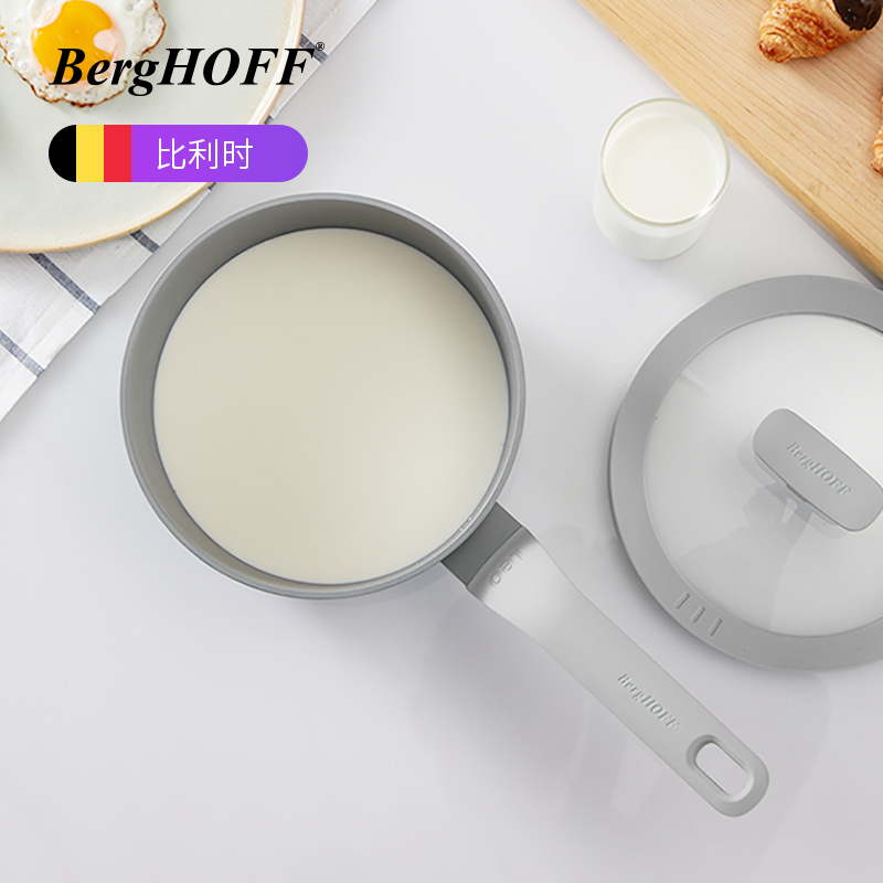 贝高福(Berghoff)锅具 Leo系列 2L奶锅 砖红(BH0101903)小奶锅宝宝辅食锅汤锅牛奶泡面锅18cm