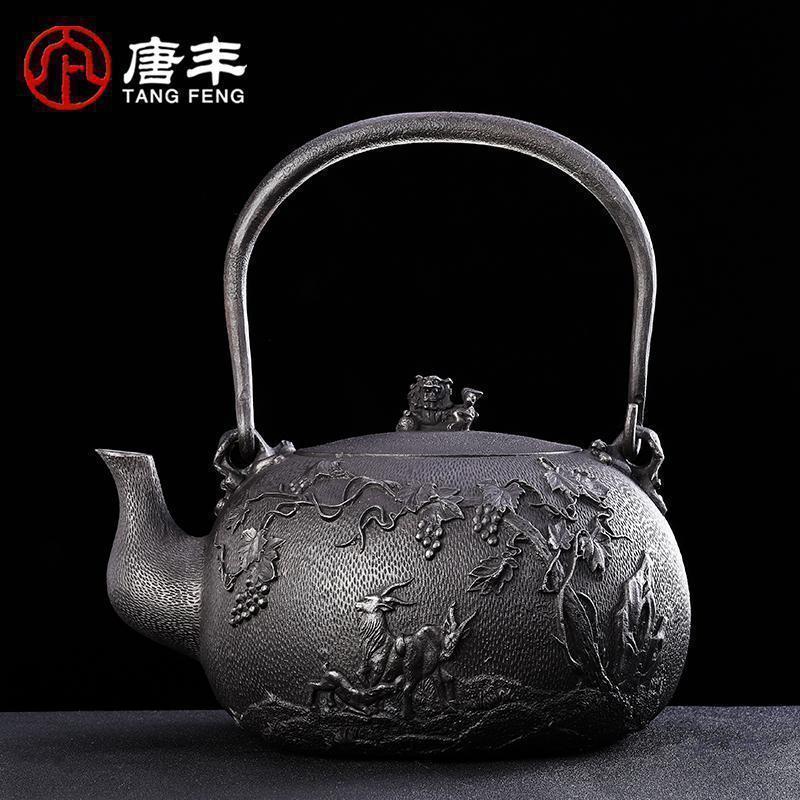 烧水铁壶特大号铸铁泡茶老铁壶家用浮煮水壶生铁壶190065z_294_598_516_644