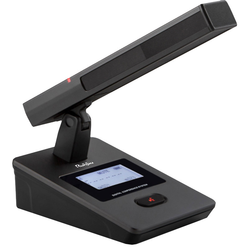 润普Runpu会议音频系统专业无线手拉手代表单元桌面方管短杆麦克风话筒RP-S-WX9200D高清大图