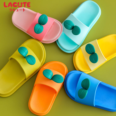 乐可爱夏季中性PVC可爱儿童拖鞋一字拖透气童鞋1-3-5-7-9岁男女宝宝防滑拖鞋