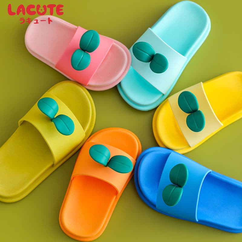 乐可爱夏季中性PVC可爱儿童拖鞋一字拖透气童鞋1-3-5-7-9岁男女宝宝防滑拖鞋图片