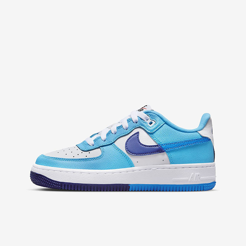 nikeairforce1low防滑耐磨低帮板鞋gs白蓝dz2660100