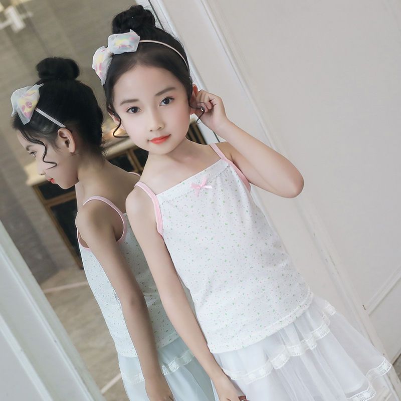 儿童吊带背心女纯棉夏季薄款女孩背心女童吊带背心宝宝打底背心h4