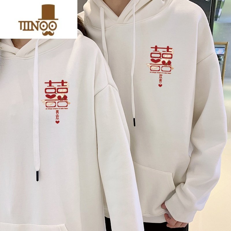 YANXU结婚登记照情侣装春2023新款潮流牌领证卫衣小众感外套