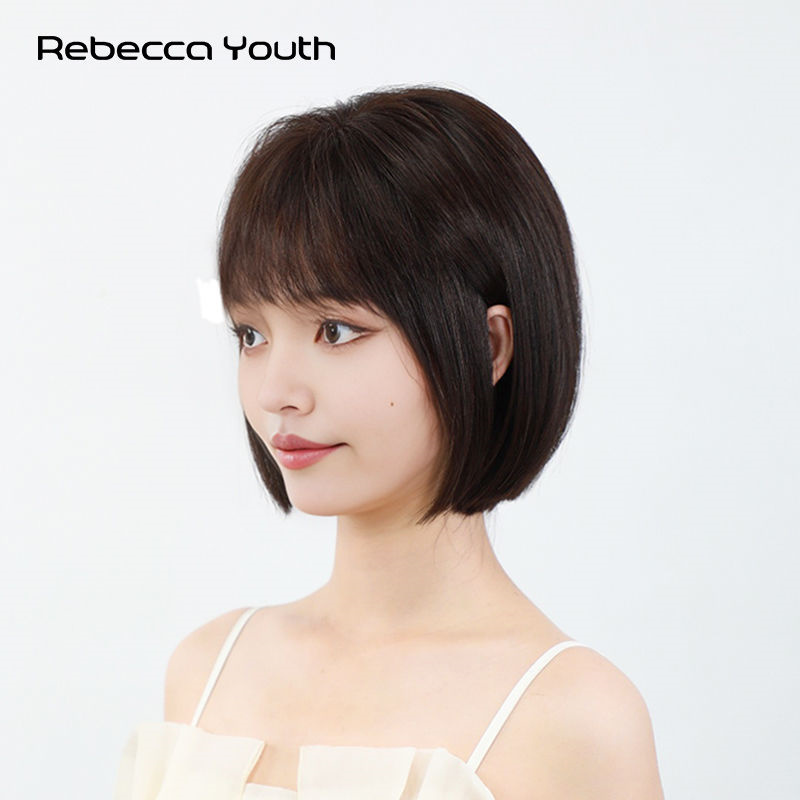 瑞贝卡假发女齐刘海短发假发套经典层次bobo头全头套