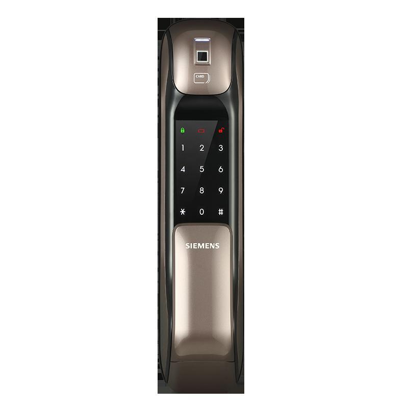 西门子(SIEMENS)指纹锁智能锁家用防盗门锁进口密码锁电子锁C627 咖啡色