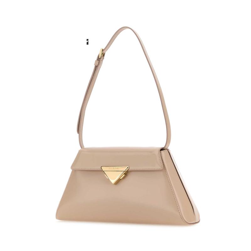 普拉达(PRADA)女士皮质单肩包粉粉嫩嫩百搭配色实用日常通勤手提高清大图