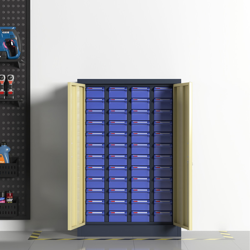 臻远 ZYLJG-W38 零件柜 48抽蓝色带门中号 666*280*986高清大图