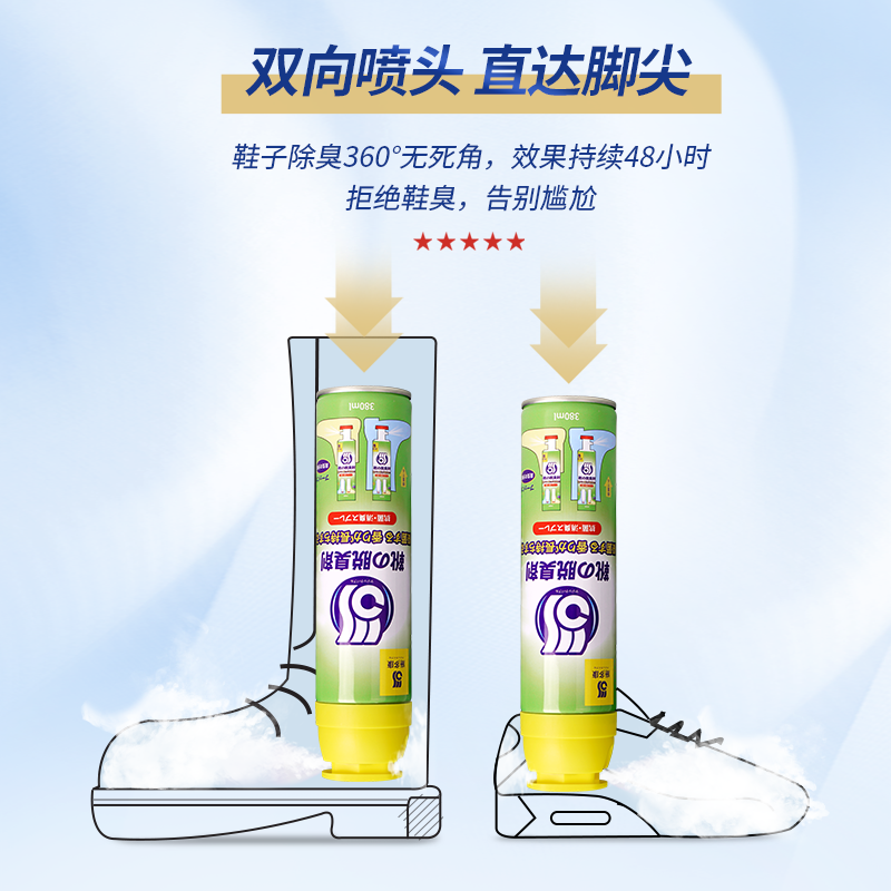 鞋子除臭喷雾鞋袜蓝球鞋鞋柜抑菌去脚汗脚臭防臭杀菌喷雾剂去异味